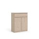 TVILUM Naia Sideboard, mit 2 Türen und 1 Schublade - Jackson Hickory Naturspanplatte