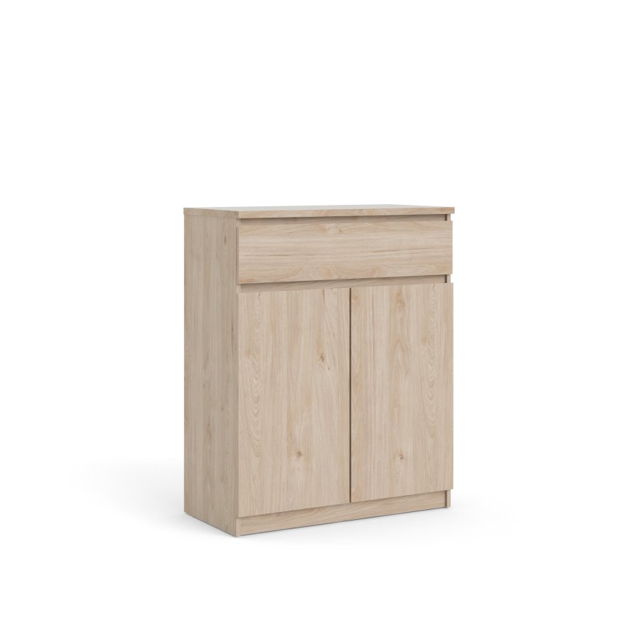 TVILUM Naia Sideboard, mit 2 Türen und 1 Schublade - Jackson Hickory Naturspanplatte