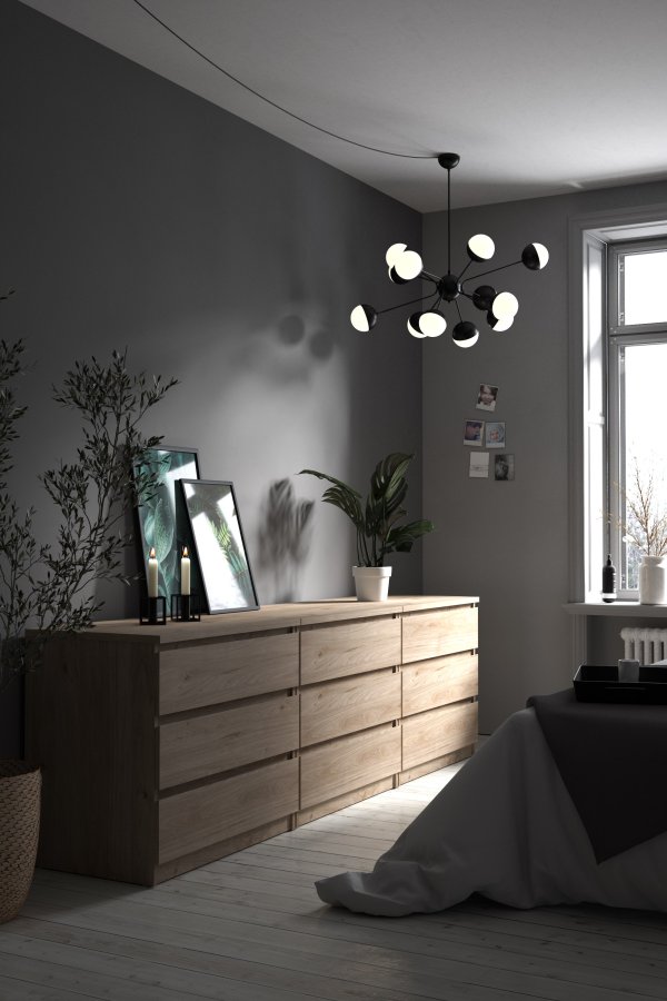 TVILUM Naia Kommode, m. 3 skuffer - Jackson Hickory natur spnplade