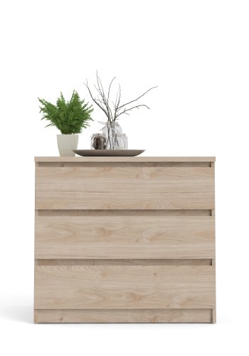 TVILUM Naia Kommode, m. 3 skuffer - Jackson Hickory natur sp�nplade