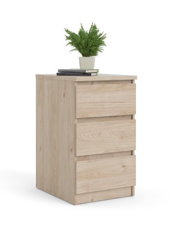 TVILUM Naia Kommode, m. 3 skuffer - Jackson Hickory natur spnplade