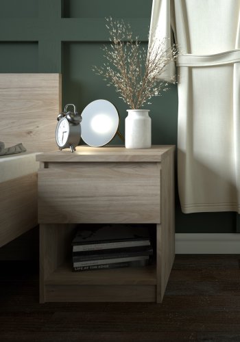 TVILUM Naia natbord, m. 1 rum og 1 skuffe - Jackson Hickory natur spnplade (40.4x50)