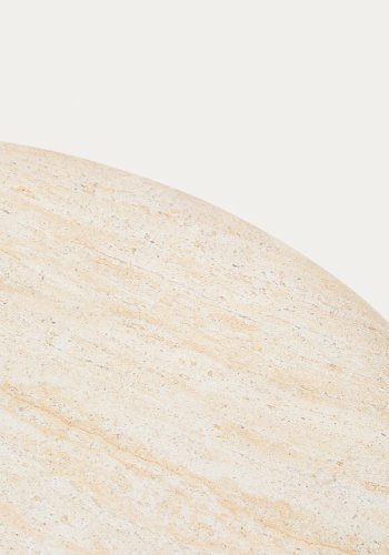 KAVE HOME Drasi sement salongbord med travertin-effekt 90 cm