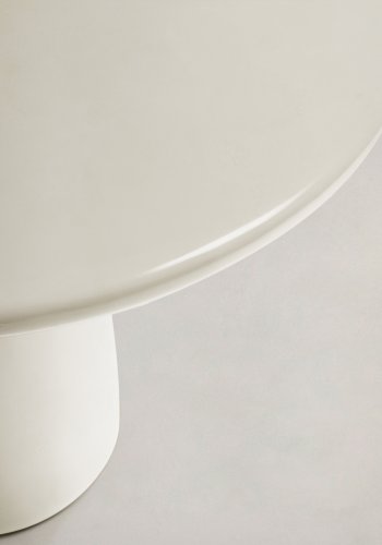 KAVE HOME Albanella salongbord i sement med blank hvit finish  85 cm