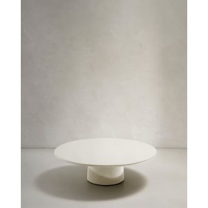 KAVE HOME Albanella sofabord, rund - blank hvid cement (110)