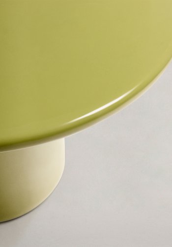 KAVE HOME Albanella salongbord i sement med blank grnn finish 110 cm