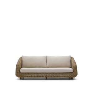 KAVE HOME Meria 3-pers. havesofa, m. hynder - syntetisk rattan og akacietr� (B:208)