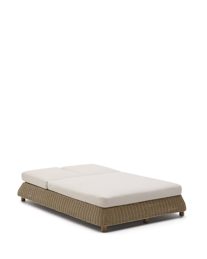 KAVE HOME Meria dobbel solseng i syntetisk rotting med ben i FSC 100 % heltre akasie