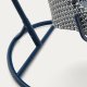 KAVE HOME Saliga bl hengende lenestol med aluminiumsbase og syntetisk rotting