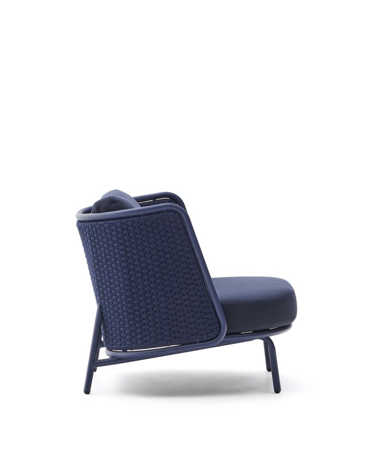 KAVE HOME Sedalis utendrs lenestol i aluminium og bl tausnor