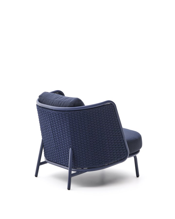 KAVE HOME Sedalis utendrs lenestol i aluminium og bl tausnor