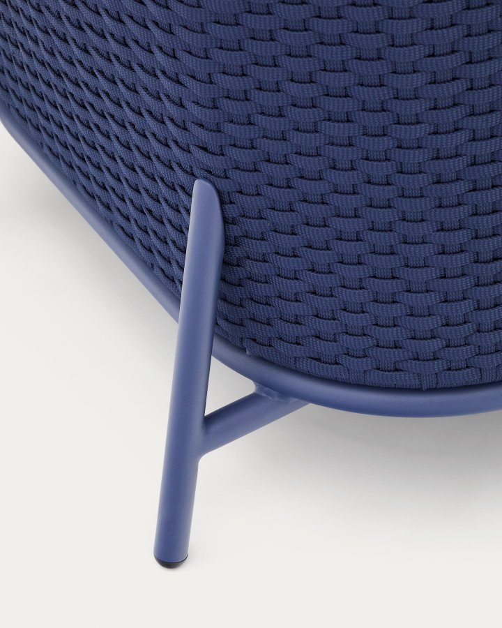 KAVE HOME Sedalis utendrs lenestol i aluminium og bl tausnor