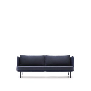KAVE HOME Sedalis udendrs 3 pers. sofa, m. hynder - bl tovsnor og aluminium (210cm)