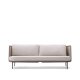 KAVE HOME Sedalis utendrs 3-seters sofa i aluminium og taupefarget tau 210 cm