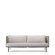 KAVE HOME Sedalis utendrs 3-seters sofa i aluminium og taupefarget tau 210 cm