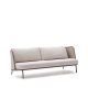 KAVE HOME Sedalis utendrs 3-seters sofa i aluminium og taupefarget tau 210 cm