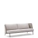 KAVE HOME Sedalis utendrs 3-seters sofa i aluminium og taupefarget tau 210 cm