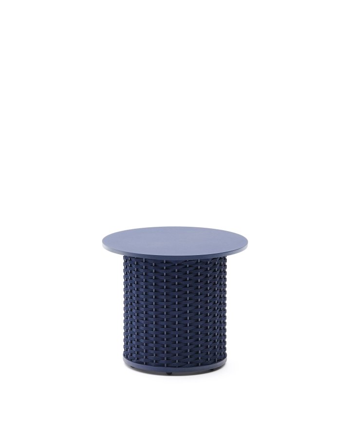 KAVE HOME Sedalis utendrs sidebord i aluminium og bltt tau, 50 cm