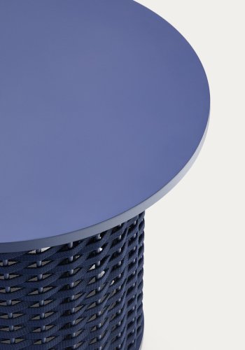 KAVE HOME Sedalis utendrs sidebord i aluminium og bltt tau, 50 cm