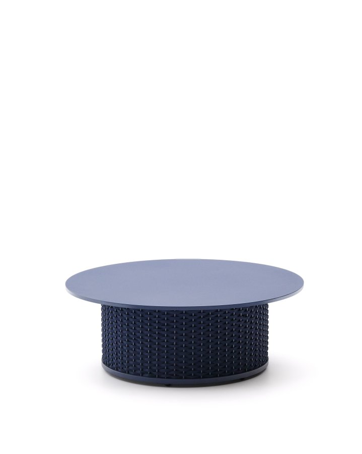 KAVE HOME Sedalis utendrs salongbord i aluminium med bl tausnor 99 cm