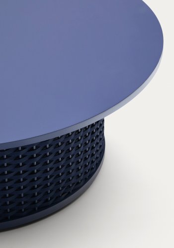 KAVE HOME Sedalis utendrs salongbord i aluminium med bl tausnor 99 cm