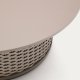 KAVE HOME Sedalis utendrs salongbord i aluminium og taupefarget tau 99 cm