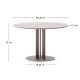 KAVE HOME Sedalis rundt utebord i stl med taupe aluminiumsplate 120 cm