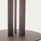 KAVE HOME Sedalis rundt utebord i stl med taupe aluminiumsplate 120 cm