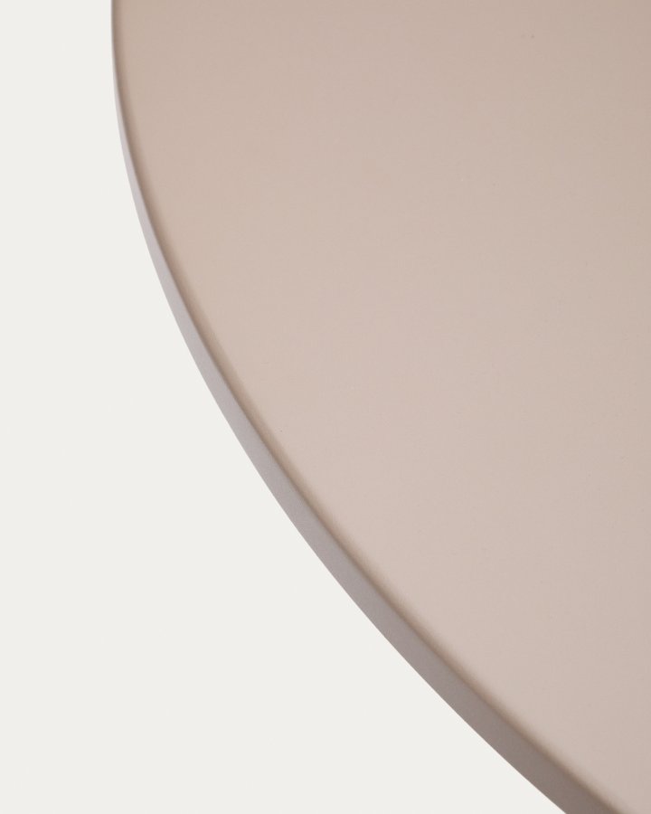 KAVE HOME Sedalis rundt utebord i stl med taupe aluminiumsplate 120 cm