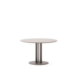 KAVE HOME Sedalis havebord, rund - taupe aluminium og stl (80)