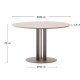 KAVE HOME Sedalis rundt utebord i stl med taupe aluminiumsplate, 80 cm