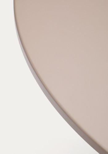 KAVE HOME Sedalis rundt utebord i stl med taupe aluminiumsplate, 80 cm