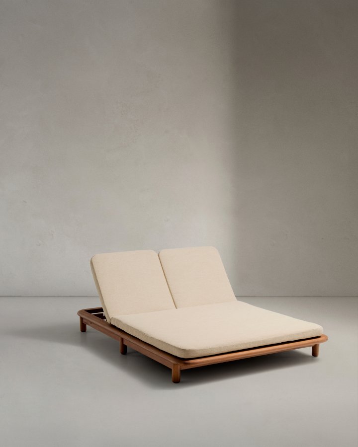 KAVE HOME Turqueta dobbel solstol laget av FSC 100 % heltre teak