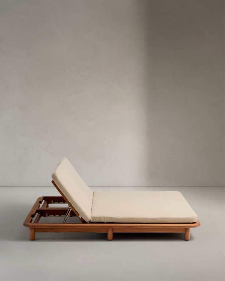 KAVE HOME Turqueta dobbel solstol laget av FSC 100 % heltre teak