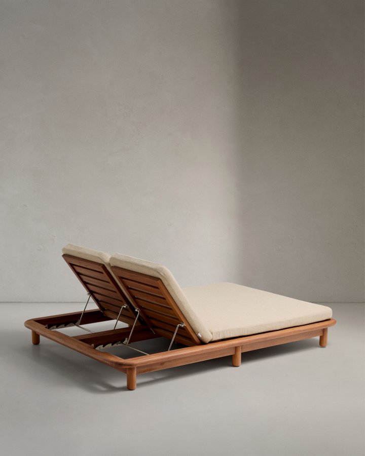 KAVE HOME Turqueta dobbel solstol laget av FSC 100 % heltre teak