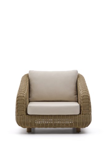 KAVE HOME Meria lenestol i syntetisk rotting med ben i FSC 100 % heltre akasie