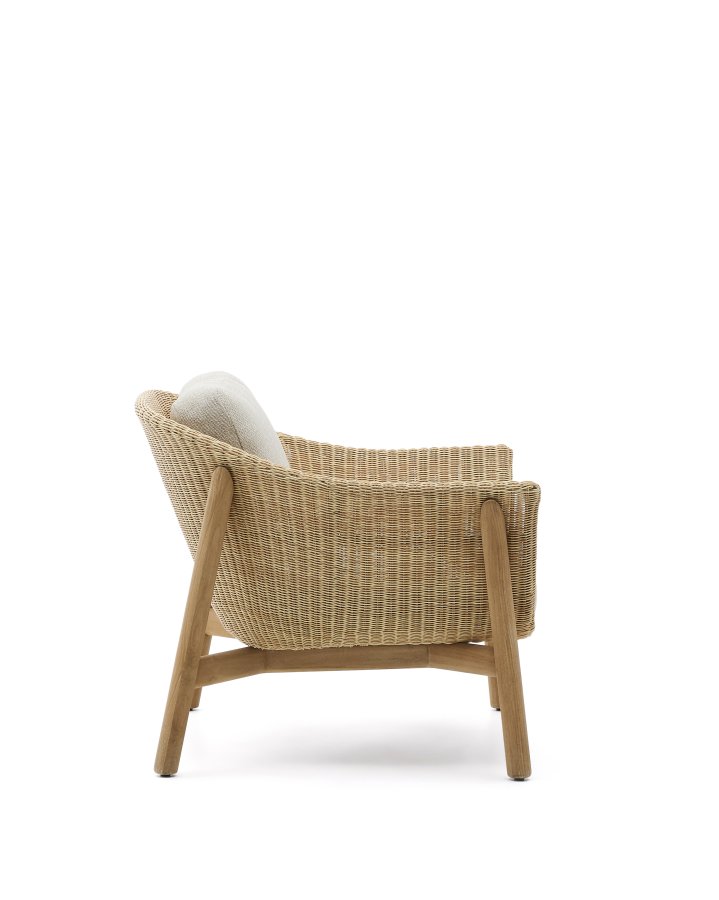 KAVE HOME Galea lenestol i FSC 100 % heltre teak og syntetisk rotting