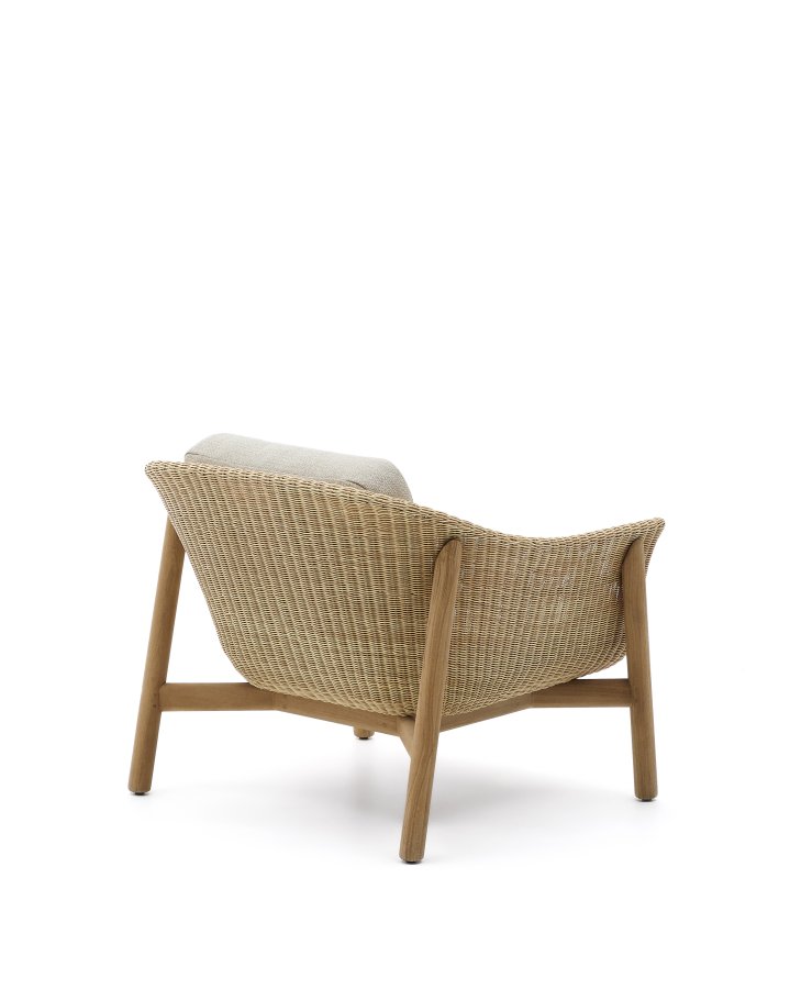 KAVE HOME Galea lenestol i FSC 100 % heltre teak og syntetisk rotting