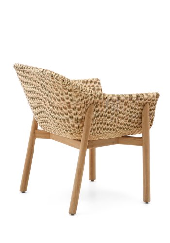 KAVE HOME Galea-stol i FSC 100 % heltre teak og syntetisk rotting