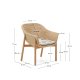 KAVE HOME Galea-stol i FSC 100 % heltre teak og syntetisk rotting