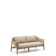 KAVE HOME Galea 2-seters sofa i FSC 100 % heltre teak og syntetisk rotting 170,5 cm