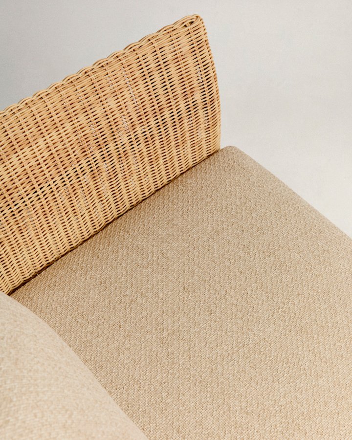 KAVE HOME Galea 2-seters sofa i FSC 100 % heltre teak og syntetisk rotting 170,5 cm