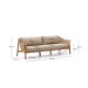 KAVE HOME Galea 3-seters sofa i FSC 100 % heltre teak og syntetisk rotting 223 cm