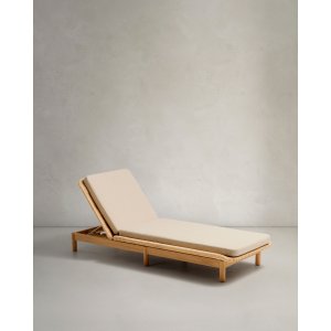 KAVE HOME Galea liggestol , m. justerbar rygln og hynde - syntetisk rattan og teaktr