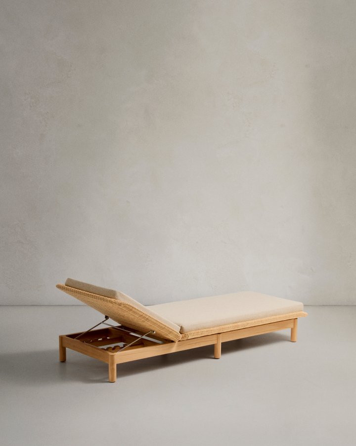 KAVE HOME Galea solstol i FSC 100 % heltre teak og syntetisk rotting