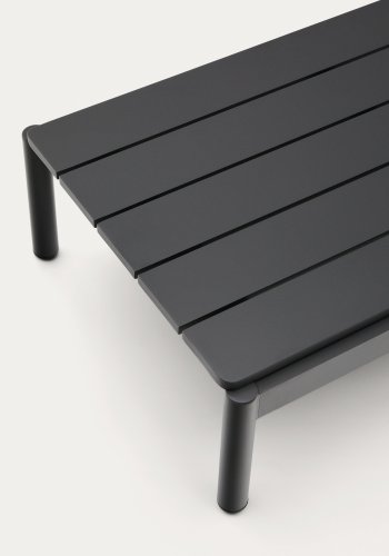 KAVE HOME Sorells utendrs salongbord, rektangulrt - gr aluminium (52,4x91)