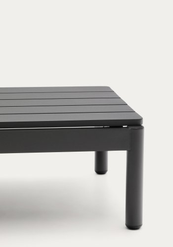 KAVE HOME Sorells utendrs salongbord, rektangulrt - gr aluminium (52,4x91)