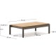  KAVE HOME Sorell salongbord i grnn aluminium og teak 57 x 91 cm FSC 100%