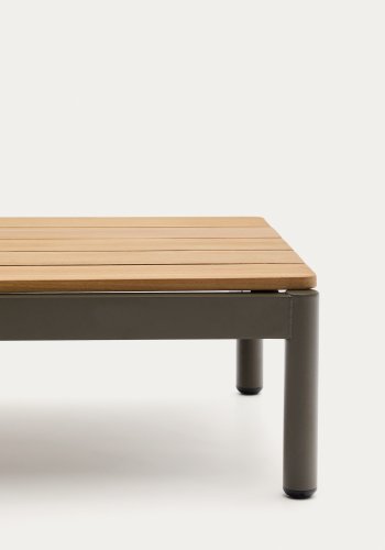  KAVE HOME Sorell salongbord i grnn aluminium og teak 57 x 91 cm FSC 100%