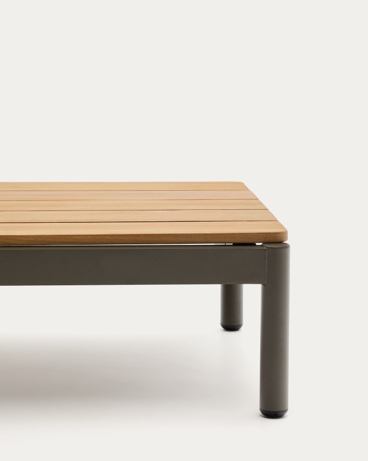  KAVE HOME Sorell salongbord i grnn aluminium og teak 57 x 91 cm FSC 100%